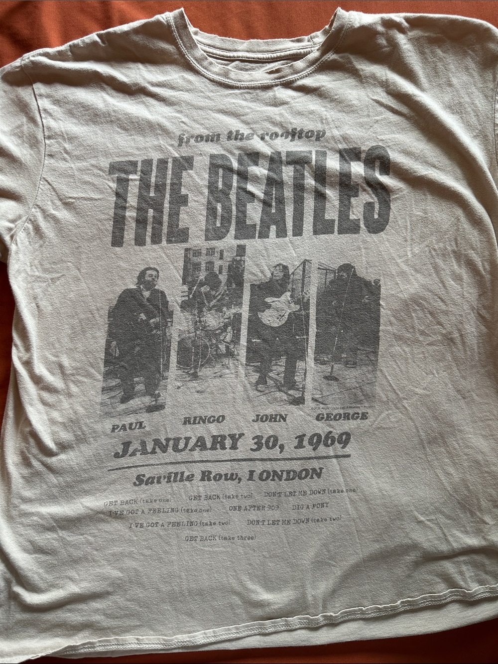 From the Rooftop - The Beatles Graphic Crewneck T-Shirt
